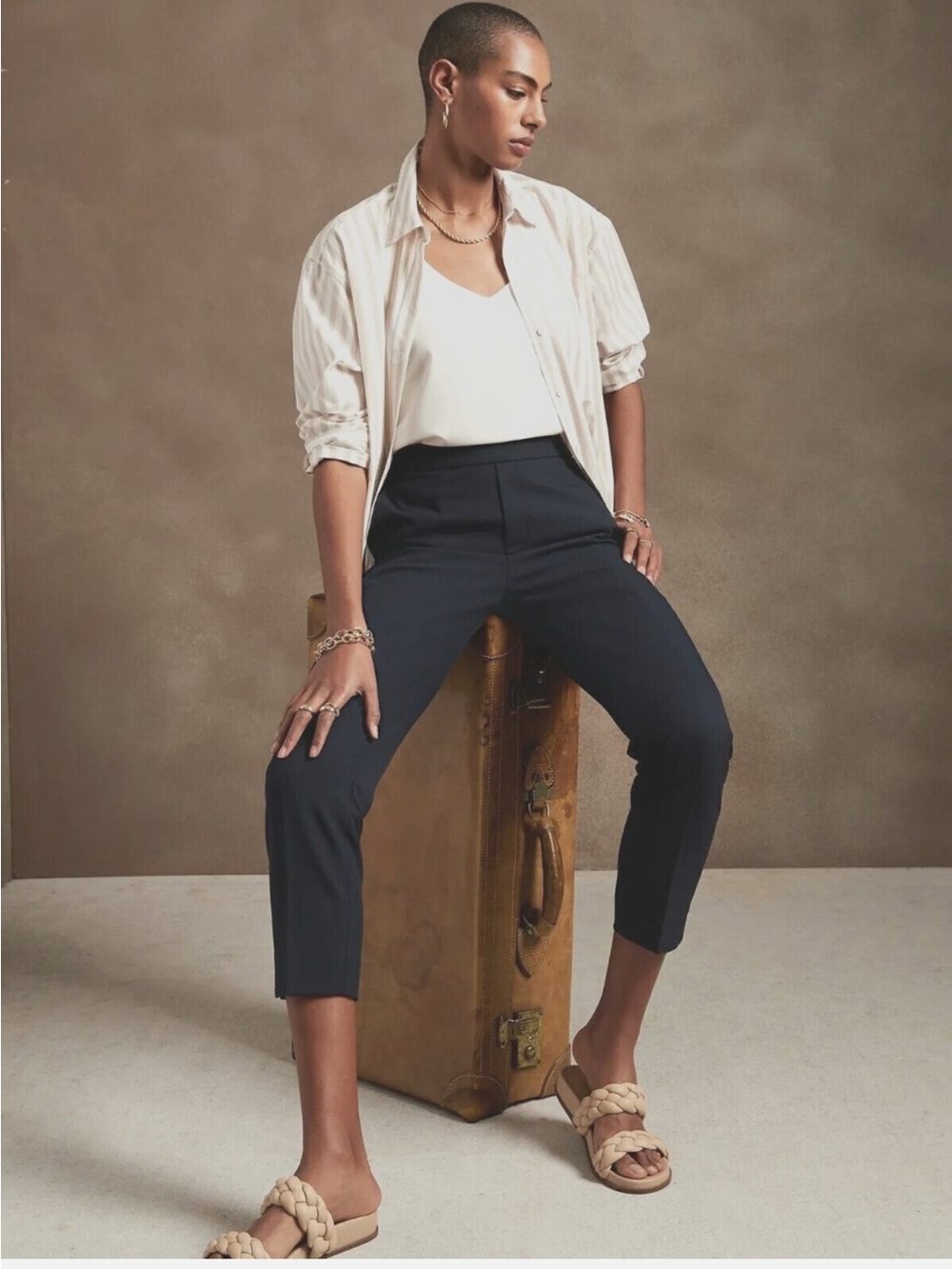 Banana Republic Hayden tailored pull on ankle pants